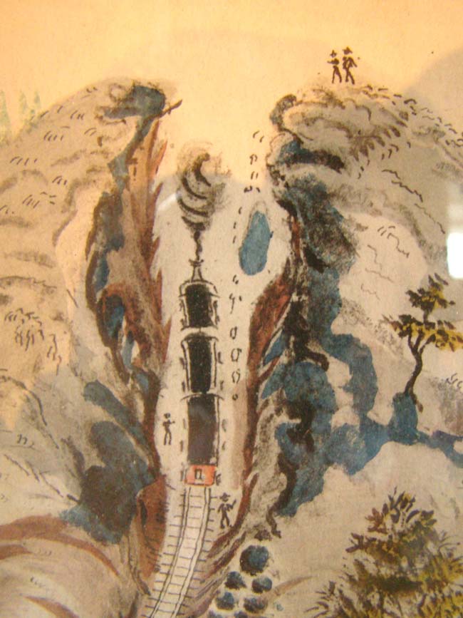A charming 19th century folk art watercolor and ink drawing dated June 27, 1856 — image 4